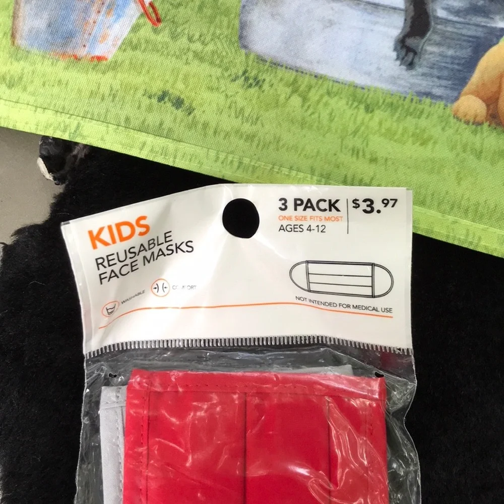 NWT 13 Reusable Children’s Face Masks 3 Packs of 3 & 1Pk of 4 Doodle Masks Space